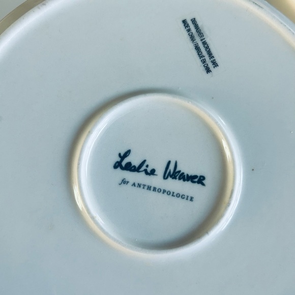 Vintage Anthropologie Set of 3 Belle D'Isle Dessert Plate - Picture 7 of 7